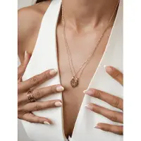 Hey Happiness Collana 'Connected Butterfly Heart' oro rosé