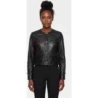 And Other Stories & Other Stories St Orla Leather Jacket Black Taglia: 34 | Giacche di pelle Outlet | Donna | Nero