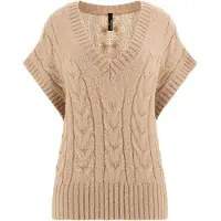 Guess Marciano GUESS Aida Kimono Vest Cab Sand Grain Heather Taglia: M | Maglioni a maglia Outlet | Donna | Marrone