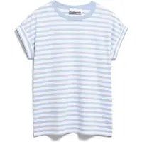Armedangels Women's Idaara Stripes T-shirt Donna (M, grigio/bianco)
