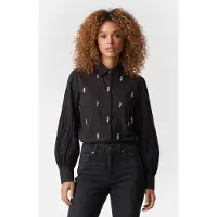 Karl Lagerfeld Embellished Blouse Black Taglia: 42 | Magliette intime Outlet | Donna | Nero