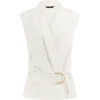 Guess Marciano GUESS Iva Overlap Sl Blous White Peaks Taglia: 46 | Magliette intime Outlet | Donna | Bianco