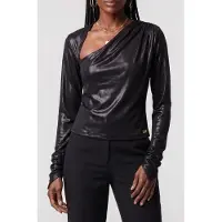 Guess Marciano GUESS Petra Oneshoulder Dr Shiny Black Taglia: XL | Maglie a manica lunga Outlet | Donna | Nero