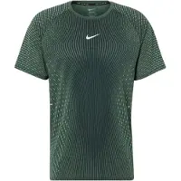 Nike Running - T-shirt leggero e traspirante - M AF Stride SS Top Black Lt Green Spark Reflective Silver per Uomo - Taglia XL - Verde