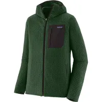 Patagonia - Pile leggera e traspirante con cerniera - M's R1 Air Full-Zip Hoody Treeline Green per Uomo in Poliestere Riciclato - Taglia M - Verde
