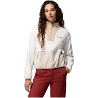Columbia Women's Sequoia Grove II Half Zip Fleece Pullover in pile Donna (L, bianco)