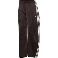 Adidas Pantaloni 'Firebird' marrone scuro / bianco