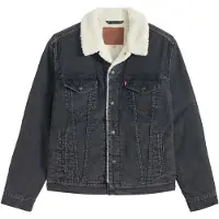 Levi's per uomo. 16365-0351 Giacca Type 3 Sherpa Trucker nero (S), Casual, Cotone, Classico