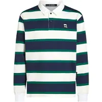 Karl Lagerfeld Maglietta 'Ikon' navy / verde scuro / bianco