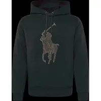 Ralph Lauren per uomo. 710B27500001 Felpa con cappuccio big pony nera (S), Nero, Casual, Cotone