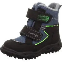 Superfit Boots da neve 'HUSKY' zappiro / verde neon / nero