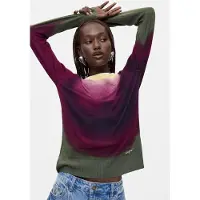 Desigual , maglione a maglia fine effetto sfumato, Donna, Rosso, S