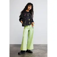 Desigual , MAGLIETTA CON STAMPA FLOREALE, Bambini, Cotone, Nero, 9/10