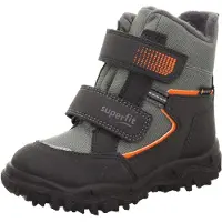 Superfit Boots da neve 'HUSKY' pietra / arancione chiaro / nero