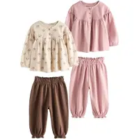 Next Pigiama beige / marrone scuro / rosé