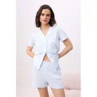 Trendyol Shorty blu pastello / bianco