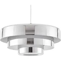 LINDBY Lampada a sospensione Tivra, cromata, Ø 35 cm, metallo, E27