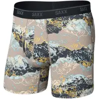 Saxx Quest Quick-Dry Mesh Boxer Brief Fly 6'' Intimo sintetico Uomo (L, blu)