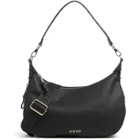 Liu jo borsa a spalla hobo media in pelle nera