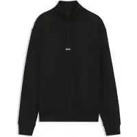 BOSS per uomo. 50569548 Felpa Smallzip nera (M), Nero, Casual, Cotone