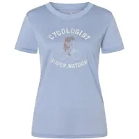 Super.natural Women's Cycologist Bio Jersey Tee Maglia merino Donna (XS, blu/ mountain trail)