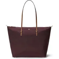 Lauren Accesorios per donna. 431950007018 Borsa tote Keaton grande in nylon bordeaux (OSFA), Casual, Granata