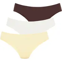 LASCANA Slip marrone / giallo pastello / bianco