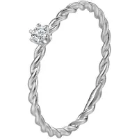 Dear Me Anello 'Together Diamond' argento / trasparente