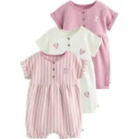 Next Tutina / body per bambino rosa / bianco naturale