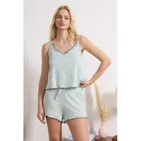 Trendyol Shorty turchese / bianco