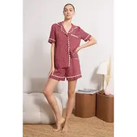 Trendyol Shorty rosso / rosso scuro / bianco