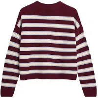 Armedangels Women's Merinaa Striped Knit Sweater Maglione Donna (XL, rosso)