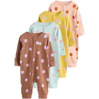 Next Pigiama marrone / giallo / menta / rosa antico