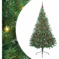 Syfax Albero di Natale artificiale con luci integrate Verde 210 cm