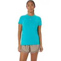 Asics Women's Road Seamless S/S Top Maglia da corsa Donna (XS, turchese)