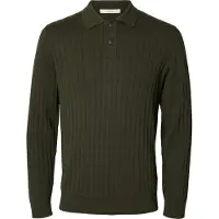 Selected Camicia Polo In Maglia Uomini Verde XXL