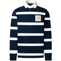 Hackett per uomo. HM5700023 Polo rugby H marino (M), Casual, Cotone, Manica lunga, Navy