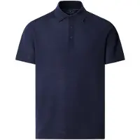 Hackett per uomo. HM7000207 Polo misto lana merino e seta fit classico blu navy (L), Casual, Manica corta