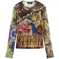 Desigual , Maglietta stampata m. c. lacroix, Donna, Poliestere, XL