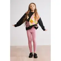 Desigual , leggings a maglia lisci, Bambini, Cotone, Rosso, 7/8