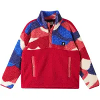 Reima Kid's Muhku Fleece Sweater Pullover in pile Bambini (110, rosso)