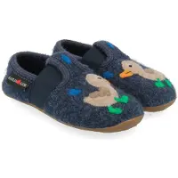 Haflinger Kid's Everest Quak Quak Pantofole Bambini (34, blu)