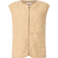 Roxy - Polaire sans manches zippée - Best Town Vest Pebble Outline Mo per Donne - Taglia L - Beige