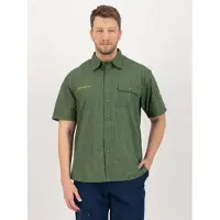 Deproc Camicia 'Outdoorhemd Copper Herren Kurzarmhemd kariert große Größen' lime