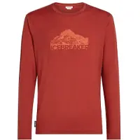 Icebreaker Merino 150 Tech Lite L/S Tee Aoraki Explorer Maglia merino Uomo (L, rosso)