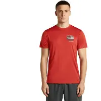 Icebreaker Merino 150 Tech Lite S/S Tee Evolving Layers Maglia merino Uomo (XXL, rosso)