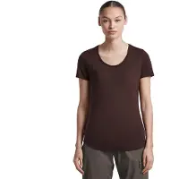 Icebreaker Women's Merino Cool-Lite Sphere III S/S Scoop Maglia merino Donna (XL, marrone)