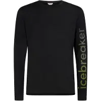 Icebreaker Merino 150 Tech Lite L/S Tee Ib Vertical Maglia merino Uomo (L, nero)
