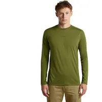 Icebreaker Merino Blend 125 L/S Tee Colour Block Maglia merino Uomo (XXL, olivia)