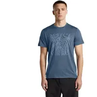 Icebreaker Merino 150 Tech Lite S/S Tee Great Heights Maglia merino Uomo (XXL, blu)